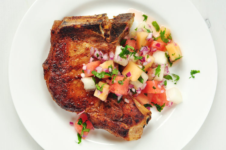 Spicy-Pork-Chops-with-Cool-Melon-Salsa-Recipe