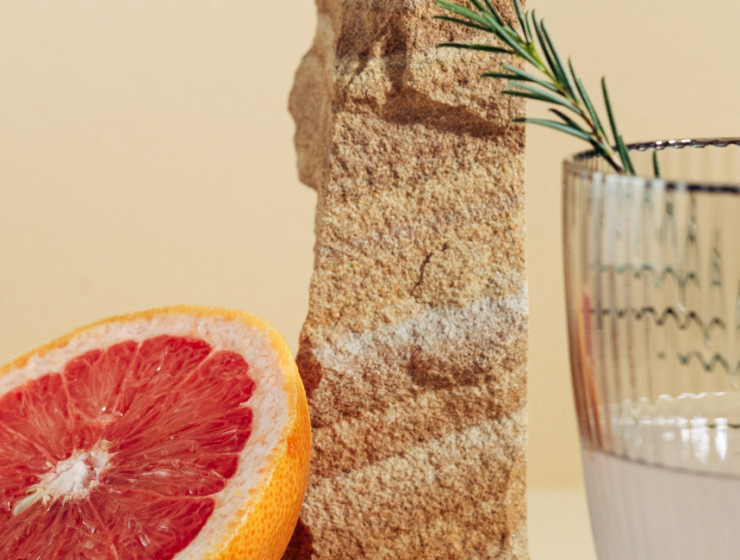 Grapefruit and Rosemary infused water