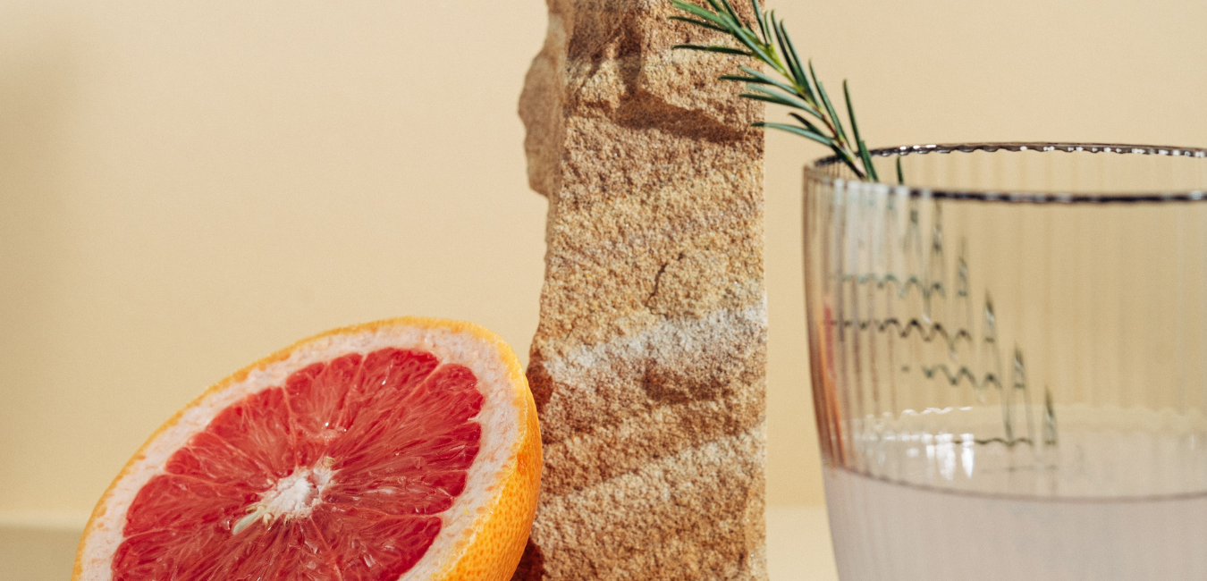 Grapefruit and Rosemary infused water